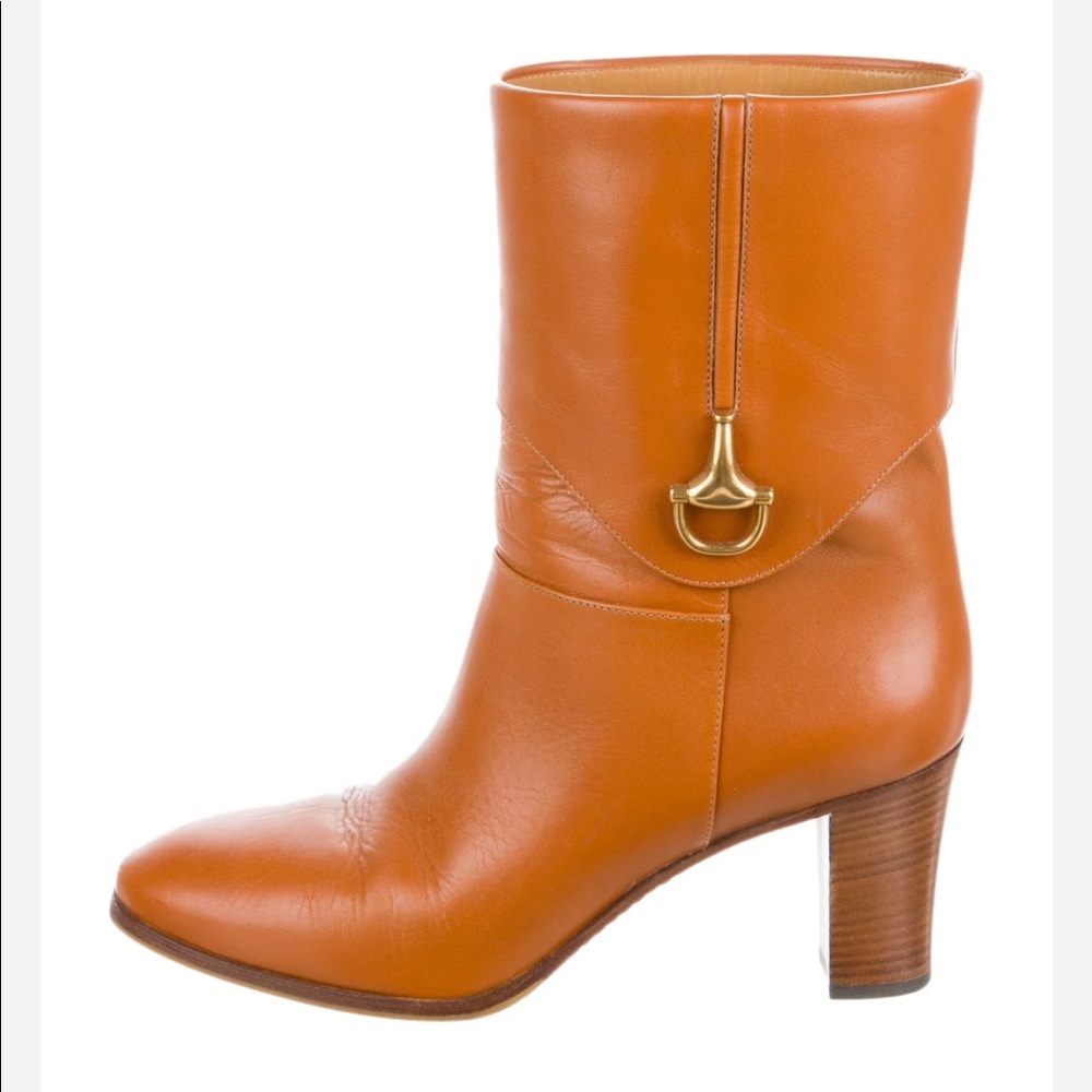 Gucci Leather Boots - Camel Color Size 39